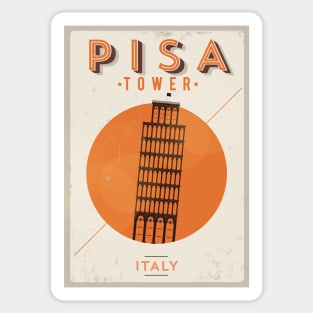 Pisa Poster Design Sticker